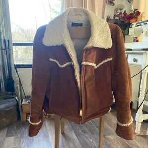 JC Penney vintage suede leather coat.